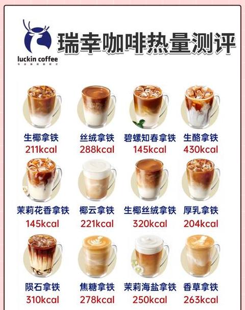 瑞幸咖啡轻食热量表