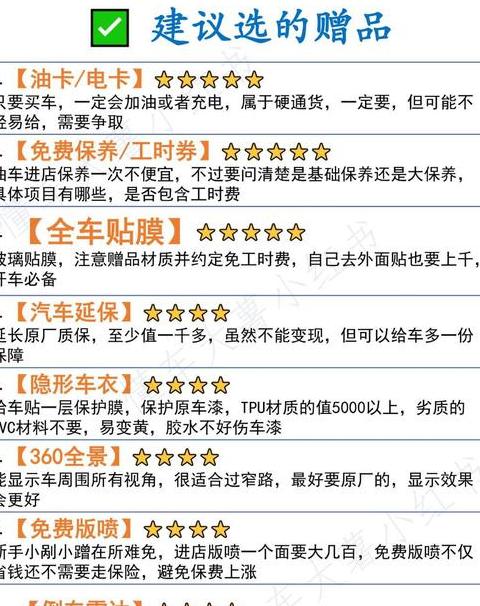 购车都送什么赠品