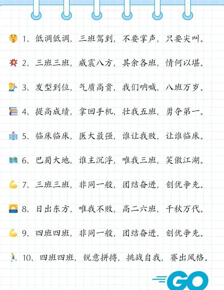 三班口号押韵有气势16字怎么写
