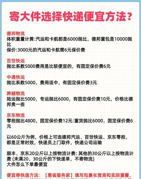 德邦快递纸箱收费标准