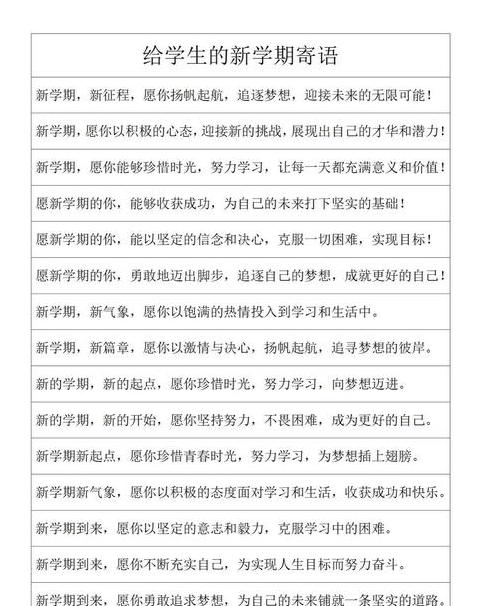 学生寄语简短优美