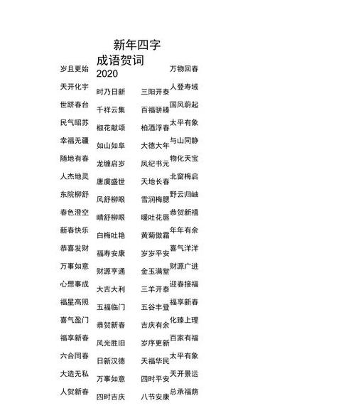 精选除夕祝福语：四字成语与温馨句子集锦