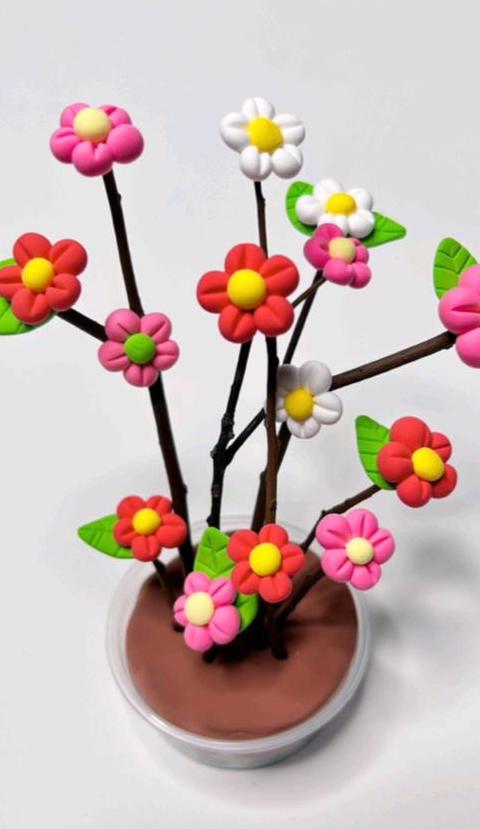 粘土手工教师节礼物盆栽