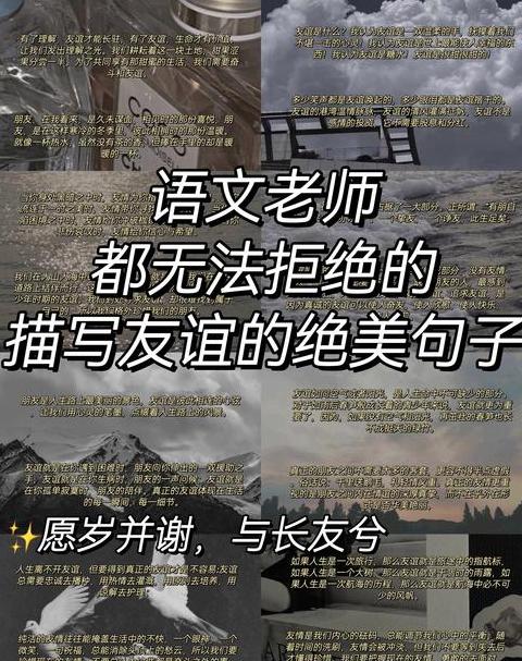 描写同学之间的友情的句子